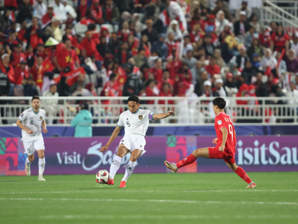 Pemain Persija Jakarta, Rizky Ridho saat memperkuat timnas Indonesia