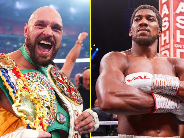 Tyson Fury (kiri) dan Anthony Joshua. (Foto: Ring TV)