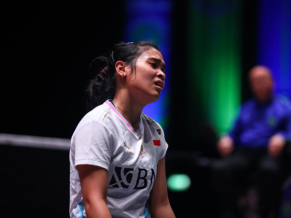 Gregoria Mariska Tunjung masih kesal karena terkena insiden flashlight di All England 2024.