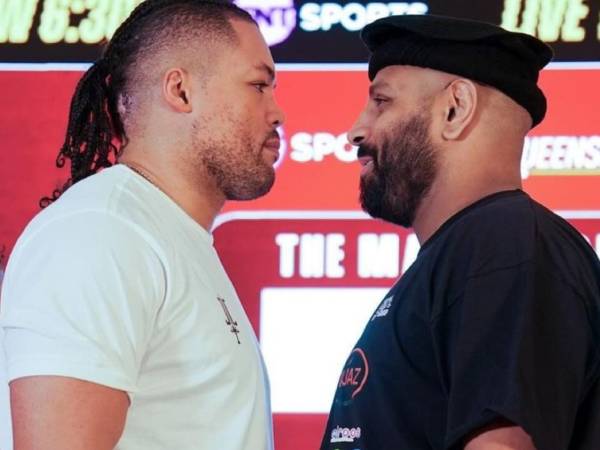 Joe Joyce (kiri) dan Kash Ali. (Foto: Ring TV)