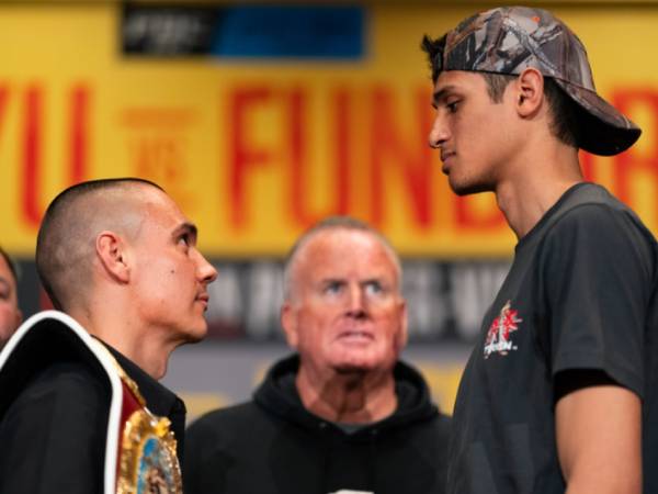 Tim Tszyu (kiri) dan Sebastian Fundora. (Foto: Ring TV)