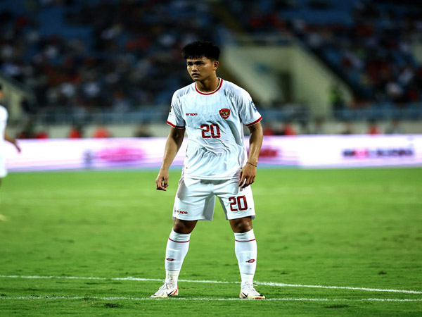 Penyerang muda PSS Sleman, Hokky Caraka saat memperkuat timnas Indonesia