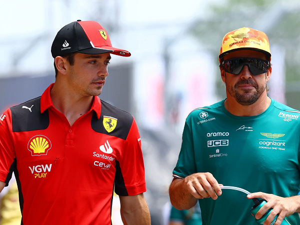 Charles Leclerc salut dengan Fernando Alonso yang masih kompetitif di usia senja.