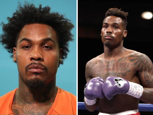 Jermall Charlo sedang mengemudikan mobil Lamborghini merah miliknya ketika terlibat dalam kecelakaan dengan kendaraan lain. (Foto: Yahoo Sports)