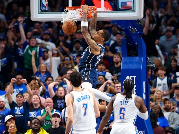 PJ Washington apresiasi rekan setimnya usai bawa Mavericks menang di Game 3.