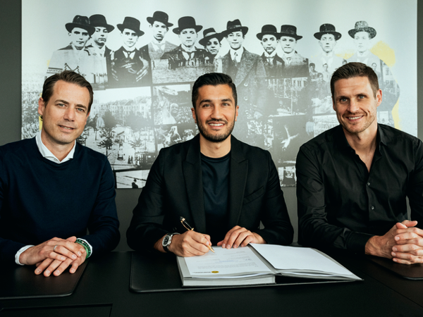 Nuri Sahin bersama Lars Ricken dan Sebastian Kehl