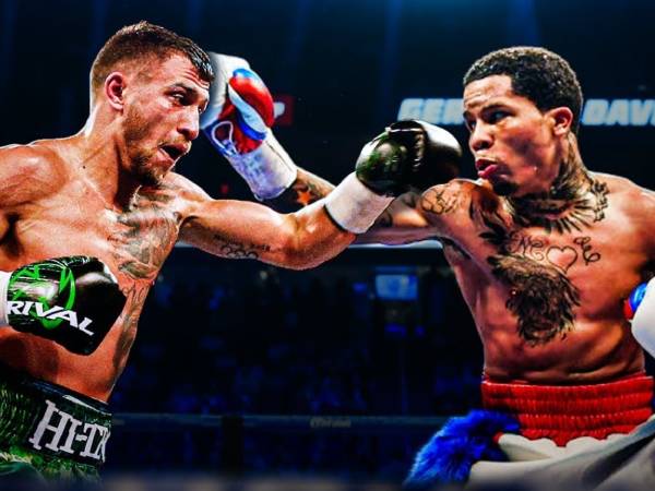 Vasiliy Lomachenko (kiri) dan Gervonta Davis. (Foto: Ring TV)