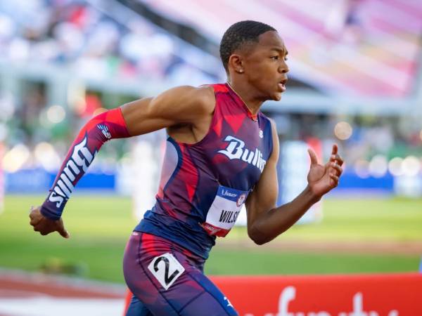 Quincy Wilson beraksi di seleksi atletik Olimpiade AS di Eugene, Oregon. (Foto: AP)