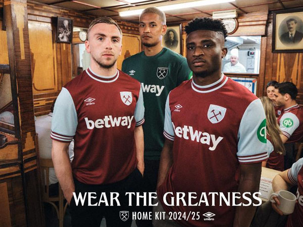 West Ham United Perlihatkan Seragam Kandang Terbaru untuk Musim 2024/25