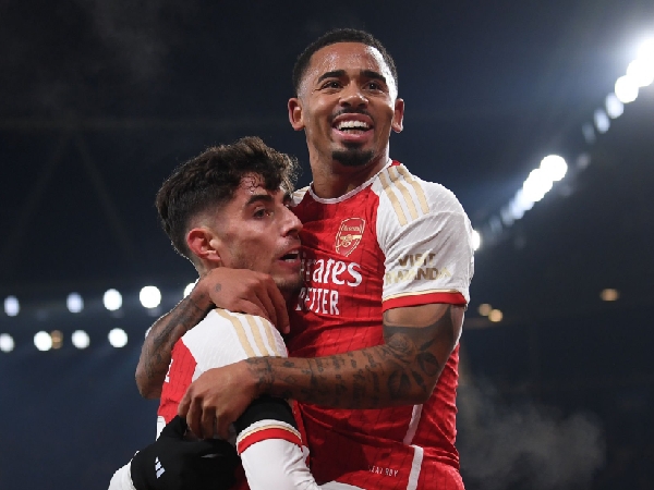Dua penyerang andalan Arsenal, Kai Havertz dan Gabriel Jesus