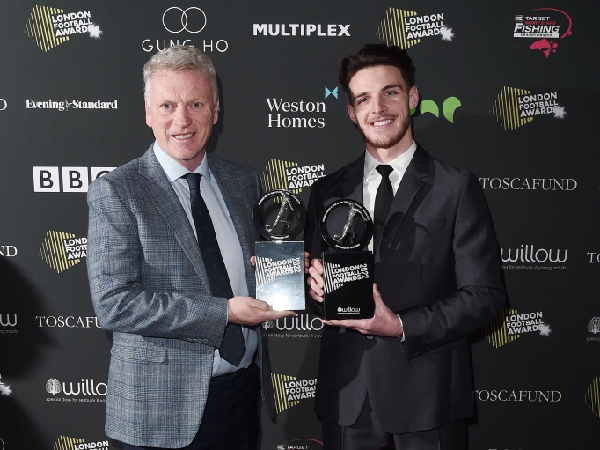 David Moyes dan mantan anak asuhnya, Declan Rice