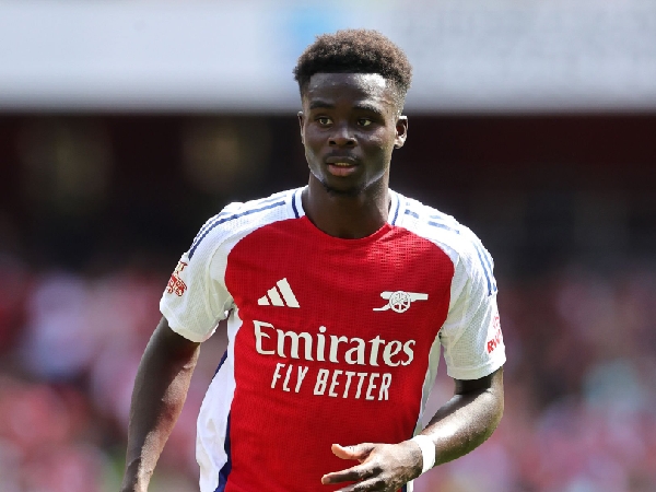Pemain sayap Arsenal, Bukayo Saka