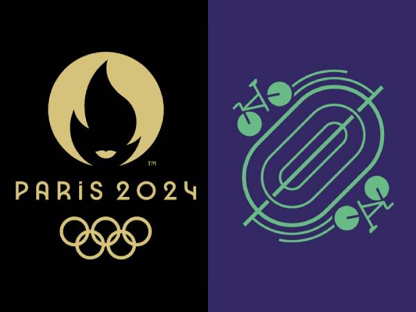 Gambar pictogram kompetisi balap sepeda trek untuk Olimpiade Paris 2024. (Foto: Olympics)