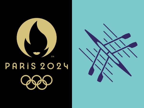 Gambar pictogram kompetisi dayung untuk Olimpiade Paris 2024. (Foto: Olympics)