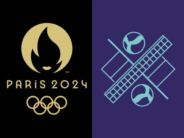 Gambar pictogram kompetisi bola voli untuk Olimpiade Paris 2024. (Foto: Olympics)