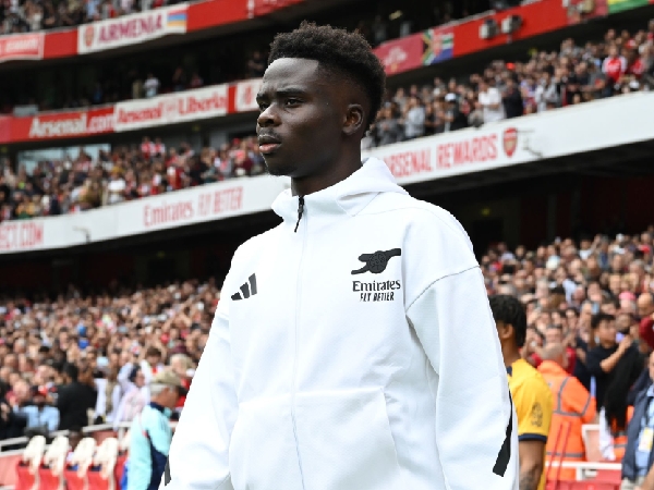 Pemain sayap Arsenal, Bukayo Saka
