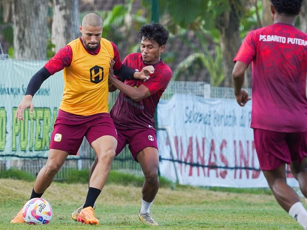 Latihan Barito Putera di masa jeda kompetisi