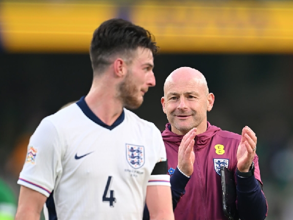 Declan Rice dan manajer interim timnas Inggris, Lee Carsley