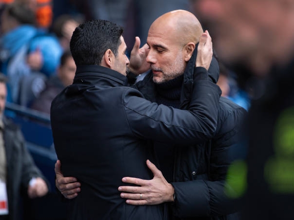 Mikel Arteta dan Pep Guardiola sempat mengalami ketegangan