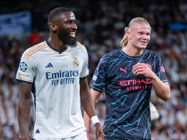 Antonio Rudiger dan Erling Haaland