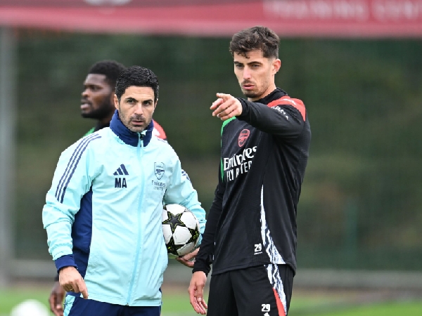 Mikel Arteta dan Kai Havertz