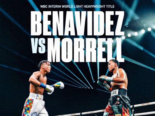 David Benavidez (kanan) dan David Morrell. (Foto: PBC)