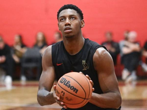 RJ Barrett akan absen dalam empat pertandingan pramusim Raptors yang tersisa. (Foto: AP)