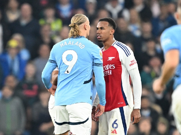 Erling Haaland terlibat beberapa ketegangan dengan Gabriel Magalhaes