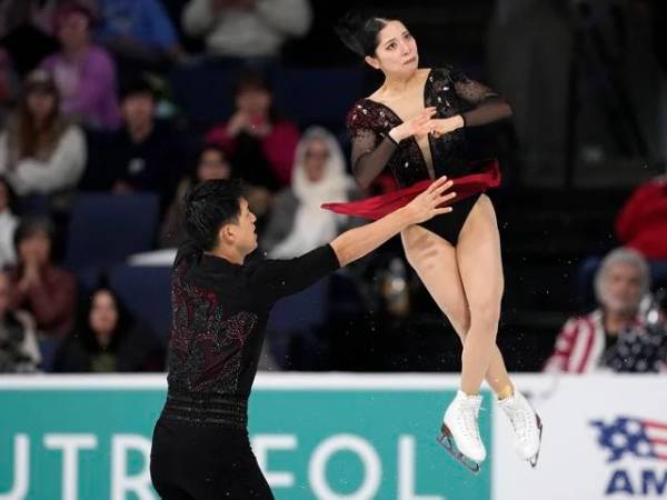 Wakaba Higuchi finis dengan 196,93 poin di Credit Union of Texas Event Center di Allen, Texas. (Foto: AP)