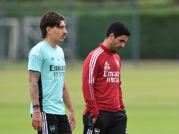 Hector Bellerin dan manajer Arsenal, Mikel Arteta