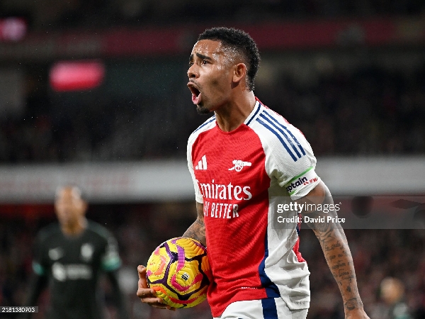 Gabriel Jesus belum memberikan kontribusi gol untuk Arsenal musim ini