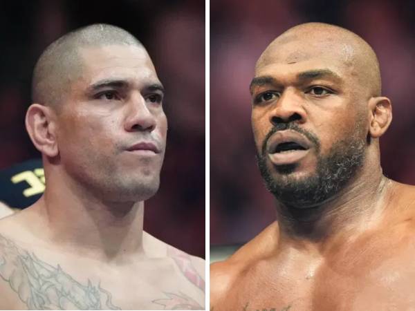 Jon Jones (kanan) dan Alex Pereira. (Foto: MMA Fighting)