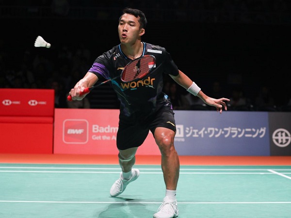 Jonatan Christie frustasi tumbang di semifinal Kumamoto Masters 2024.