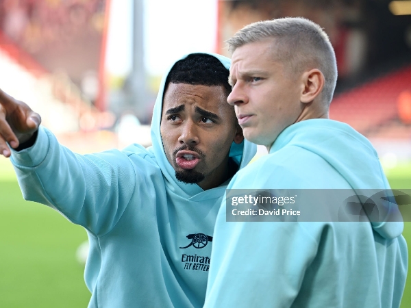 Arsenal siap berpisah dengan Gabriel Jesus dan Oleksandr Zinchenko