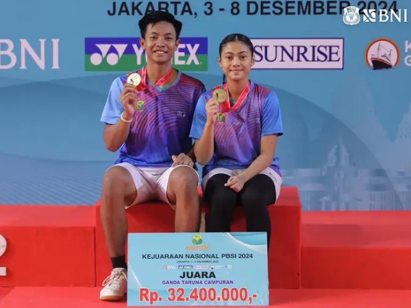 Nawaf/Luna Kampiun Ganda Campuran Taruna Kejurnas PBSI 2024