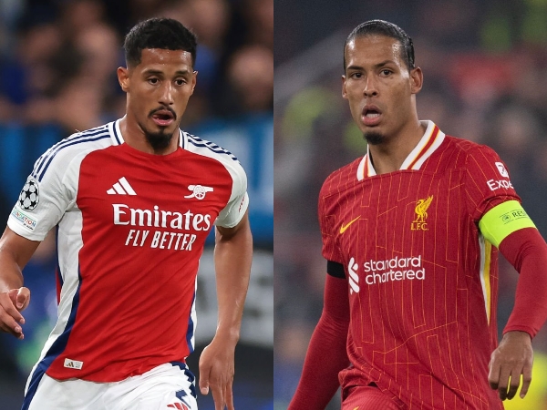William Saliba dan Virgil van Dijk dianggap sebagai dua bek terbaik Premier League saat ini