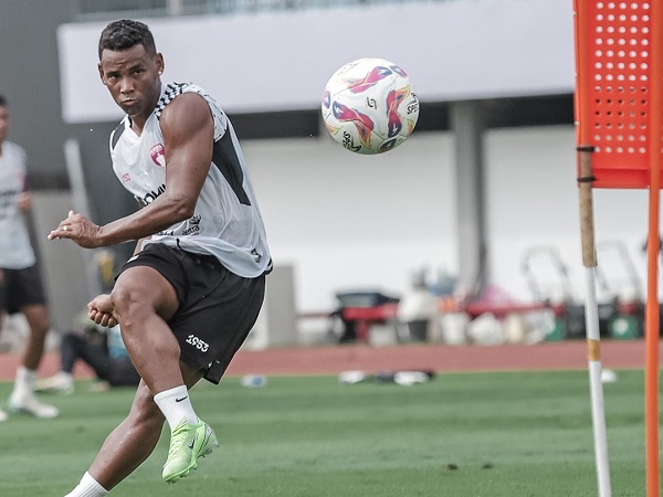 Gelandang Persita Tangerang, Eber Bessa disiapkan menghadapi Madura United