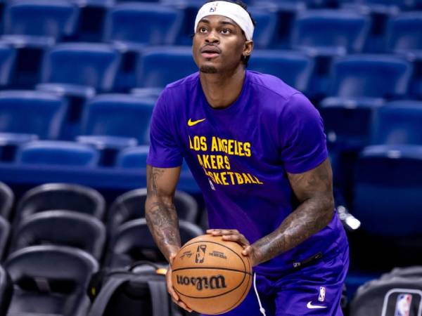 Ini akan menjadi aksi pertama Jarred Vanderbilt dalam hampir satu tahun setelah mengalami keseleo kaki kanan pada 1 Februari yang membuatnya absen sepanjang musim lalu. (Foto: AP)