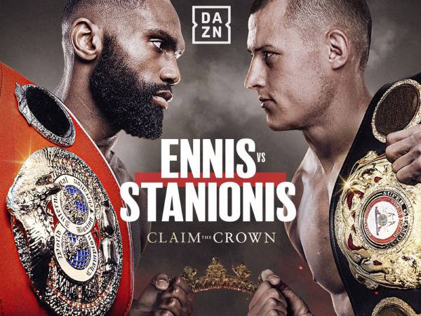 Jaron Ennis (kiri) dan Eimantas Stanionis. (Foto: Fight TV)