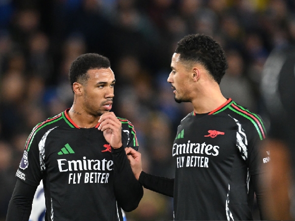 Duet bek tengah Arsenal, Gabriel Magalhaes dan William Saliba