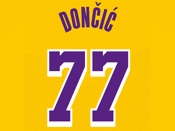 Luka Doncic akan pakai nomor punggung 77 di Lakers.
