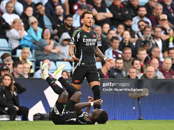 Arsenal sedang tidak diperkuat Ben White dan Bukayo Saka