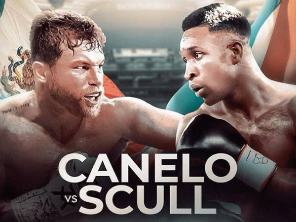 Canelo Alvarez (kiri) dan William Scull. (Foto: Fight TV)