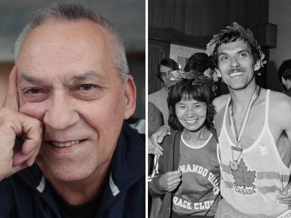 Jerome Drayton di masa tua (kiri) dan saat menjuarai Maraton Boston pada 1977. (Foto: Runner World)