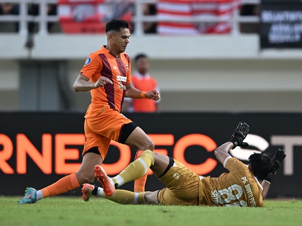 Penyerang Borneo FC, Matheus Pato di Derby Papadaan