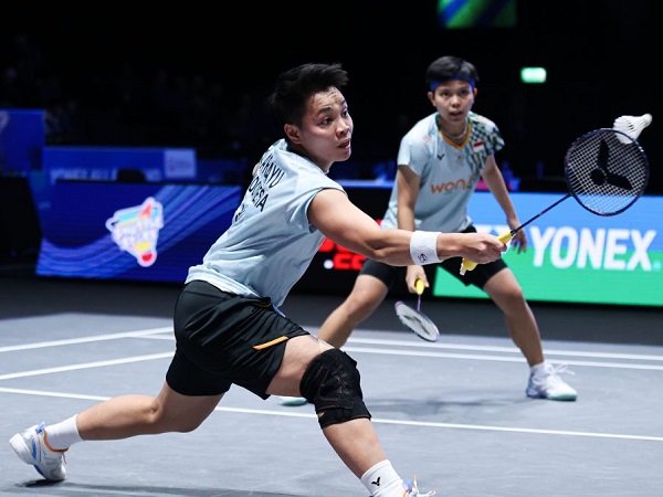 Apri/Fadia lega bisa menangi laga di babak 32 besar All England 2025.