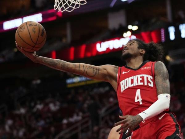 Jalen Green mencetak 28 poin saat Houston Rockets meraih kemenangan 117-114 atas tim tamu Chicago Bulls pada Sabtu (15/3) malam. (Foto: AP)