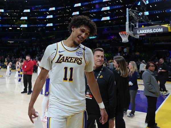 Jaxson Hayes sumringah bisa kembali bermain untuk Lakers.