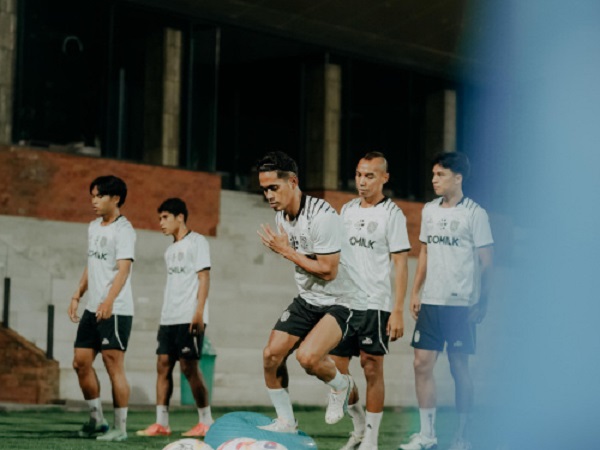 Latihan Bali United di masa jeda kompetisi