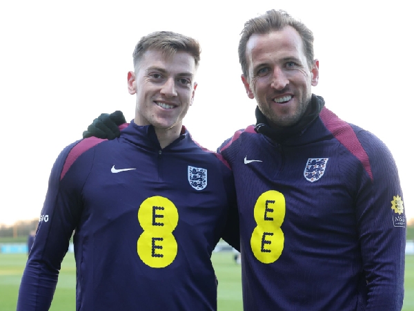 Liam Delap dan kapten Timnas Inggris, Harry Kane